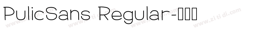 PulicSans Regular字体转换